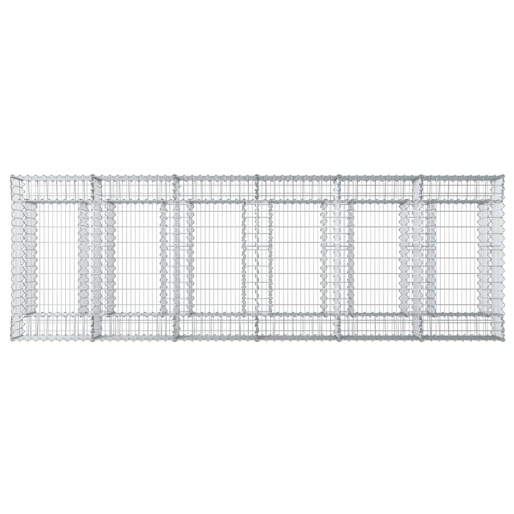 Gabion Raised Bed Set 2 Pcs Silver