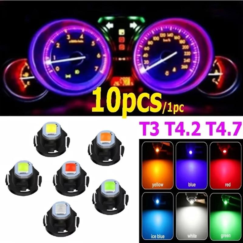 10Pcs T3 4.2 4.7 High Brightness LED Bulb for Car Interior Dashboard Instrument Light Dashboard Warming Indicator