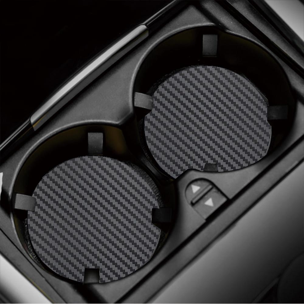 2PCS Car Coaster Pads Water Cup Holder Non-Slip Mats For Kia JAC Land Rover Lexus Lancia Jeep Isuzu Infiniti Lifan Accessories