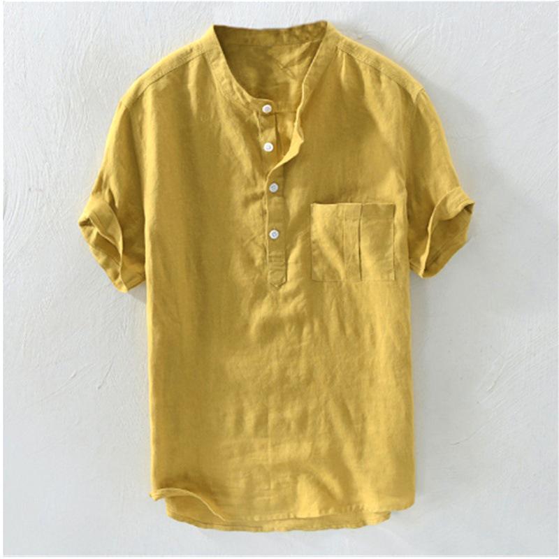 Men's Loose Casual Green Half Sleeve Summer T-Shirt