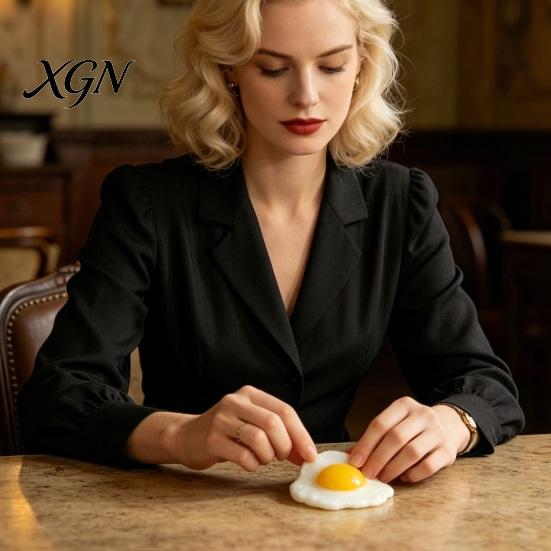 Slow Rebound Fried Egg Toy Stress Relief Rising Sesame Squeeze Sensory Simulated Food Fidget Decompression Tools Adult Ball