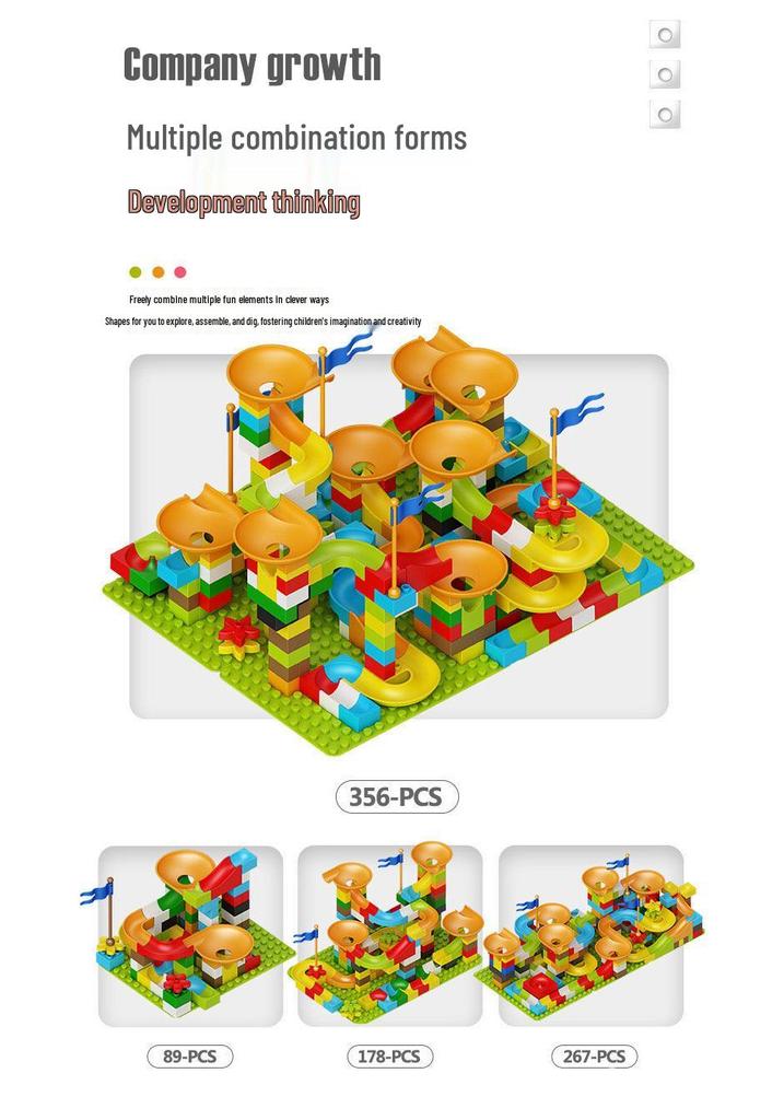Children's Building Block Table: Educational Ball Track Puzzle Toy for Ages 3-6