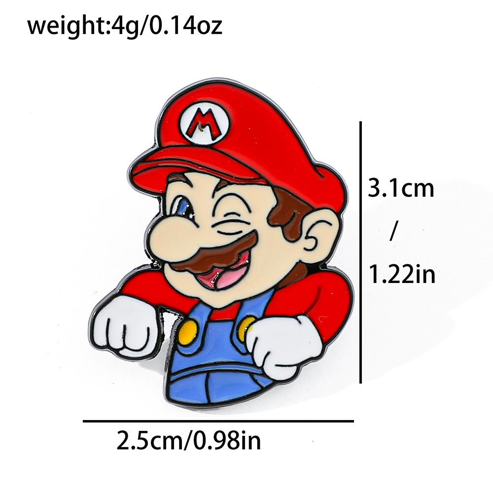 Креативная Личность Брошь Марио Игровой Персонаж Металлическая Значок Супер Марио Булавка