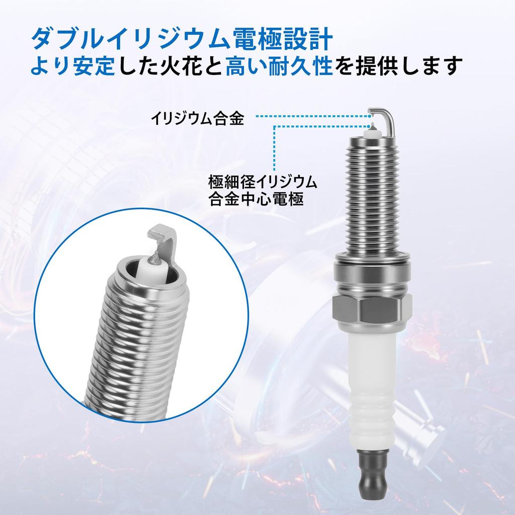 Set of 3 Double Iridium Premium RX Plugs for Wagon R MH23S Suzuki Spark Plug Reference Part Number IXUH22