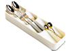 Crystal Craft Cutlery Kitchen Organizer Case, Storage, Spoon, Fork, Chopsticks, Drawer, Tray, [White]