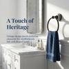 Black Towel Ring Brass Towel Rack Durable Towel Holder  Space Saving