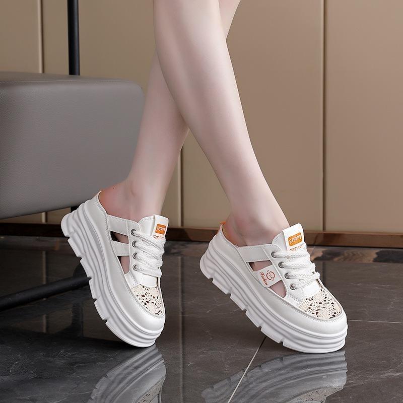 Andningsbara Tofflor Damskor Urholkade Tjocksulade Höjdökande Fritidsskor Sandaler