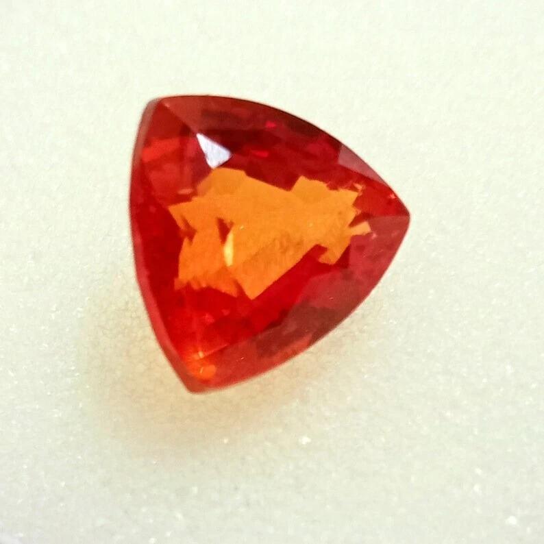 Natural Mexican Fire Opal Orange Trillion Cut 12-14 Ct Beautiful Gemstone