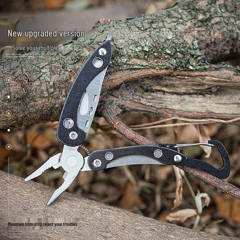 Compact Multi-Tool Keychain: Folding Knife, Pliers, and EDC Emergency Gear