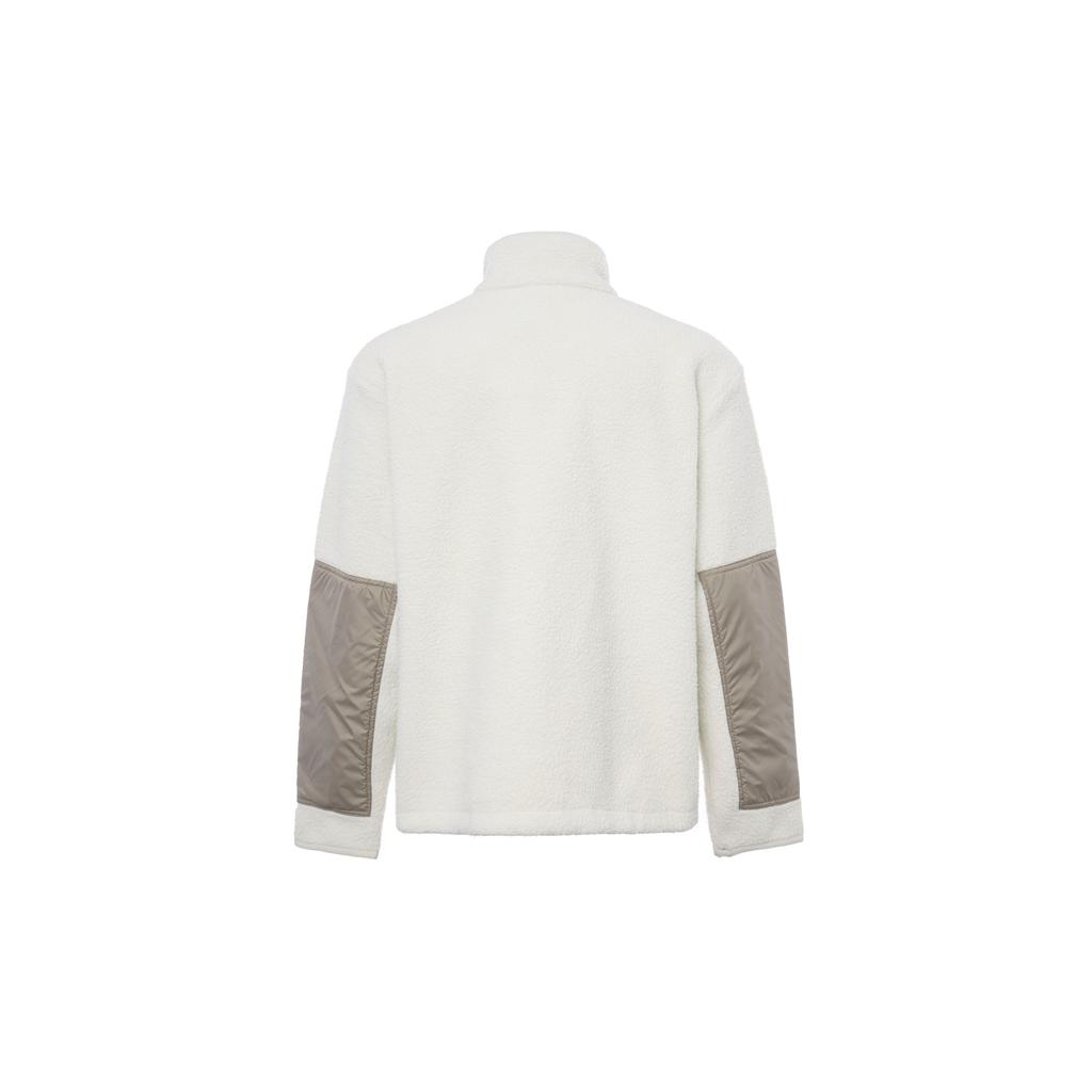 Nike Colorblock Stand Collar Fleece Jacket Men Outerwear White DD5022-072