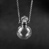 Perfume Vial Pendant Necklace Transparent Aroma Essential Oil Diffuser Pendant Refillable Spherical Perfume Bottle Necklace for Women Unique Jewelry