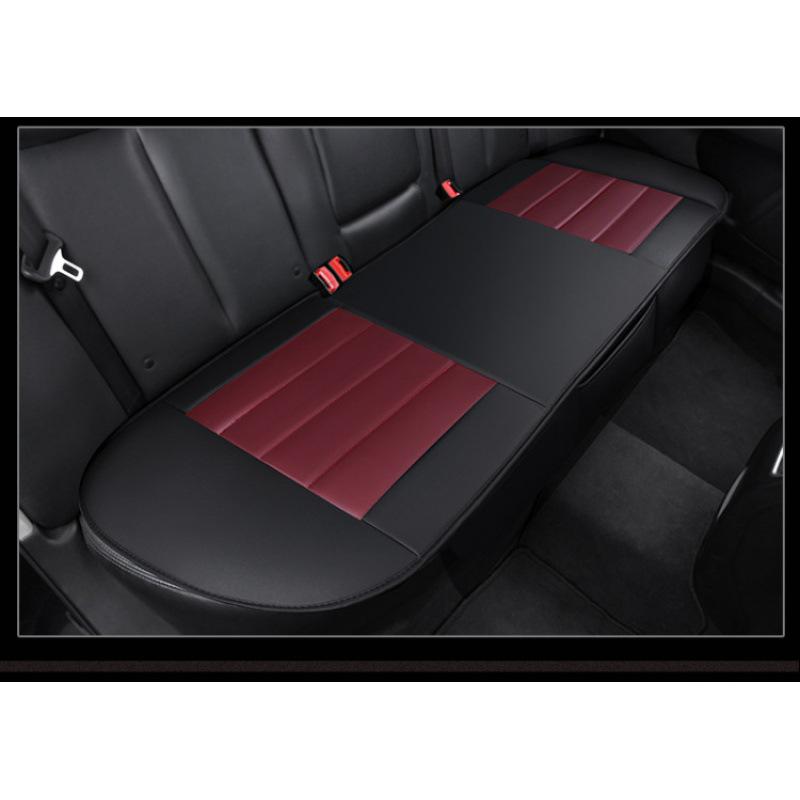 Universal Color Block Car Seat Cushion Set - Full Coverage, Non-Slip, No Backrest, Fashionable, Four Seasons, Three Pieces.