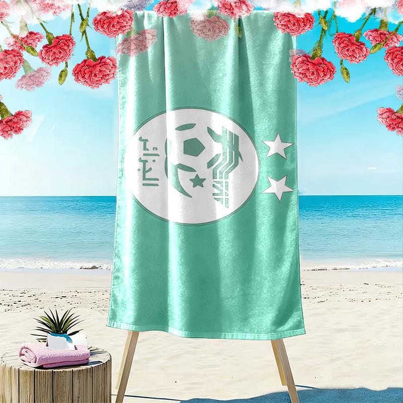 Algeria National Football Team Print Beach Towel, Large Soft Quick Dry Towel for Beach Camping Swimming