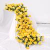 Uflower Artificial Yellow Flowers Wedding Decor Floral Backdrop Hanging Flower Row Table Decoration Garland of Flowers Ceremony