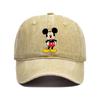 Retro Washed Mickey Mouse Print Baseball Cap Men Women Vintage Kpop Snapback Cap Adjustable Breathable Trucker Hat Sunscreen Hat