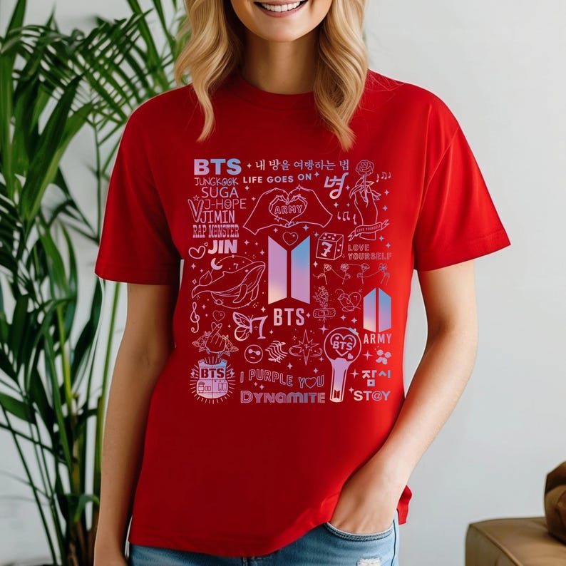 Bangtan Comeback 2026 Tričko - Kpop Dárek pro Army Muži Ženy Vintage Horní díl Hip Hop Streetwear Oversized Tričko s krátkým rukávem Ležérní oblečení