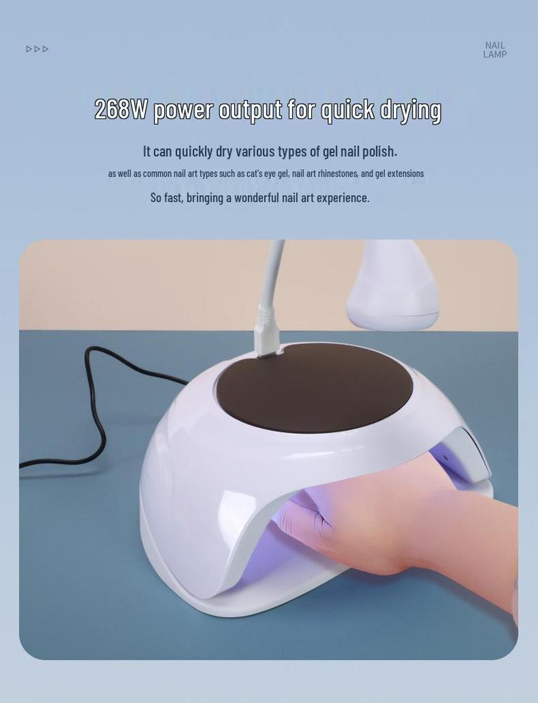 Doppelte UVLED-Nagellampe zum Aushärten von Gelnagellack