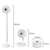 8-Inch Portable Folding Fan with Timer, Telescopic Swivel Head, USB Charging, Remote Control, for Household or Bedside Use.