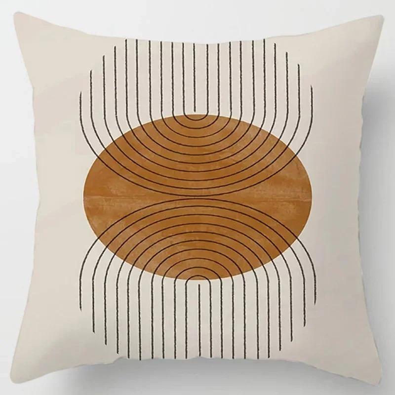Home Office Decorative Pillow Bedroom Sofa Car Cushion Cover Abstract Line Pattern Series Throw Pillow
