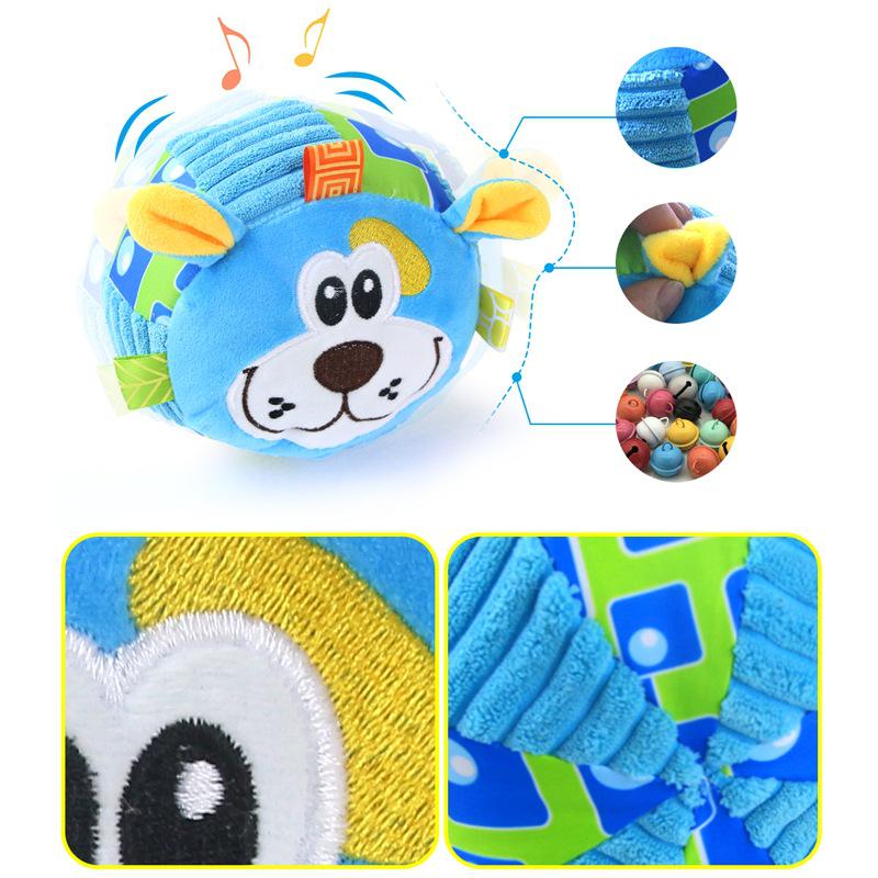 Durable Plush Squeaky Toy with Bell for Medium & Small Dogs - Tear-Resistant & Interactive Chewing Aid