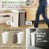 RISU Trash Can with Inner Lid, Odor-Proof Even When Opened, Brown, 21L, HH Dustbin, Suitable for