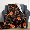 1pc Floral Pattern Lightweight Flannel Blanket, Comfortable and Warm Blanket, for Office and Camping Sofa Bed, Livingroom100