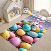 Easter Bunny Carpet Rabbit Door Opening Carpet Door Mat Living Room Bedroom Holiday Party Decoration Carpet Rug
