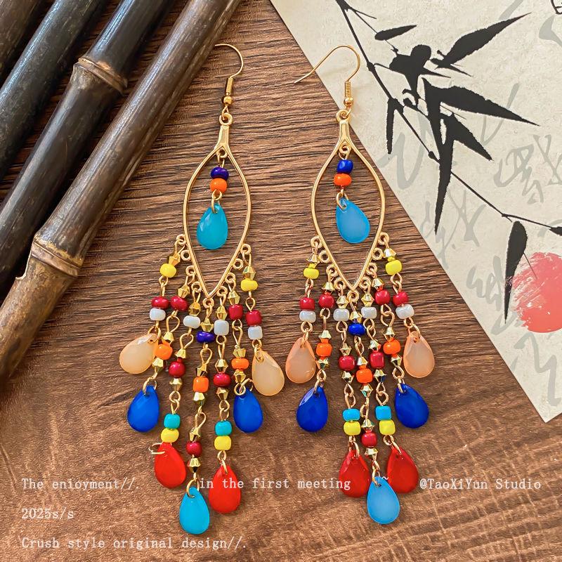 

Винтажные серьги-пусеты из тигрового глаза янтарно-коричневого цвета - Элегантные осенне-зимние украшения