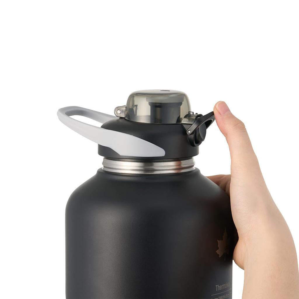 LOGOS ThermoWall Vacuum Insulated Large Ice Drink Bottle Ice Gray 81286252 Keeps Drinks Cold Ideal for and Direct - Geki-no (Type 625) D-1500ml -