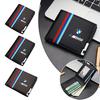 BAGM1 2026 Car Sticker Leather Car Logo Men Wallet Purse Gift Card Ticket Storage Bag For E90 E60 E46 E39 F30 F10 E87 X3 X4 X5 X1