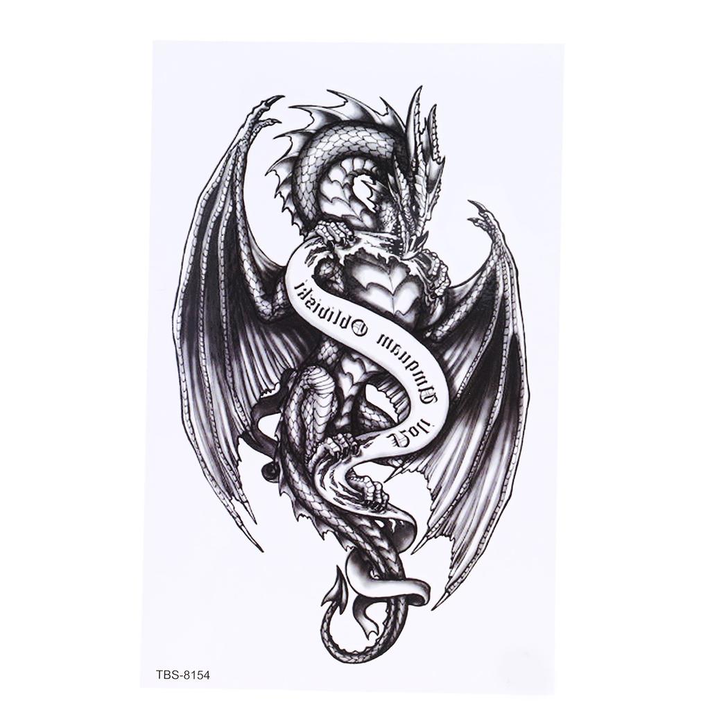 16pcs Tattoo Stickers Temporary Waterproof Large Body Art Fake Tattoos for Women Men