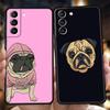 Cute Pug Dog Phone Case For Samsung Galaxy S24 S23 S22 S20 S21 FE Ultra S24 S23 S10 S10E S9 S8 Plus 5G Phone Cover Fundas Capas
