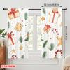 2pcs,2D Plane Printing Curtains Roller Blinds Christmas Tree Gifts Gingerbread Candy 100% Polyester (without Rod) Home Decor for