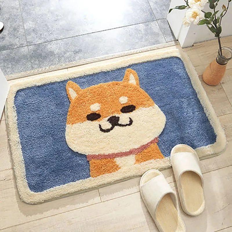 Cartoon Floor Mat Bathroom Water Absorbing and Anti Slip Foot Mat Household Carpet