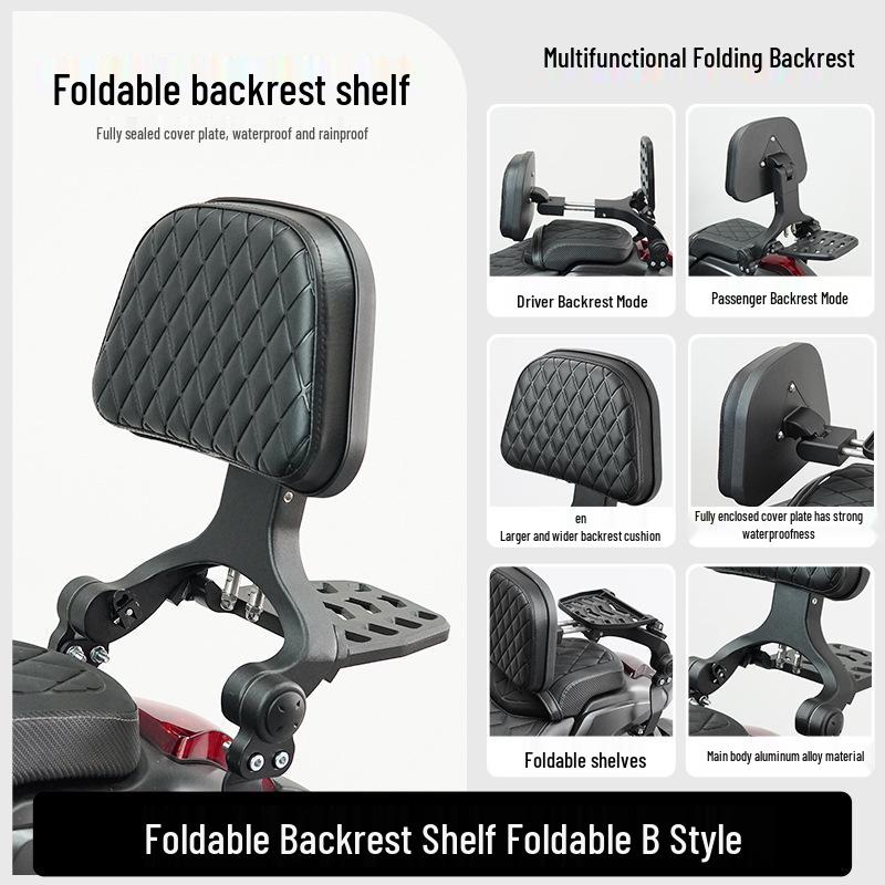 Retro Rear Backrest & Anti-Fall Guard for Qianjiang Flash 300S Motorcycle