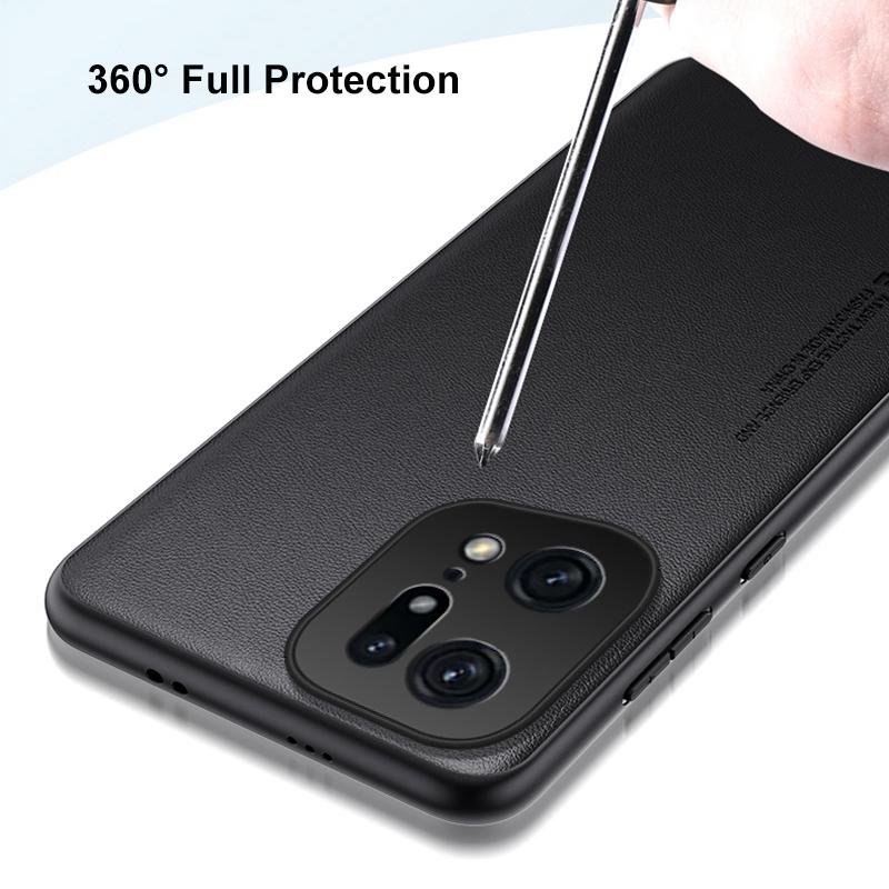 Luxury PU Leather Case For OPPO Find X5 Pro X5Pro Back Cover Silicone Shockproof Protection Phone Case For OPPO FindX5 Pro 5G