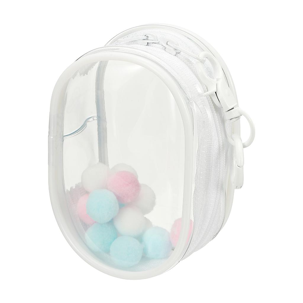 Uxcell 4 Inch Plush Doll Out Bag PVC Transparent Mini Doll  Display Pouch Clear Storage Case for Blind Box Doll Display Round