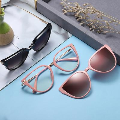 Damen Cateye Vintage Brillengestell Clip on Markendesigner Magnetische Optische Myopie Mehrzweckbrille Gafas De Sol