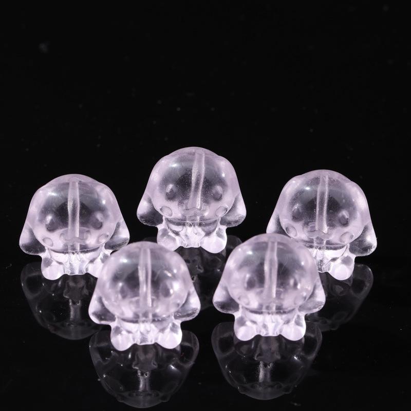 Piezoelectric Rose Quartz Nine-Tail Fox & Bear Crystal Jewelry DIY Carved Accessories