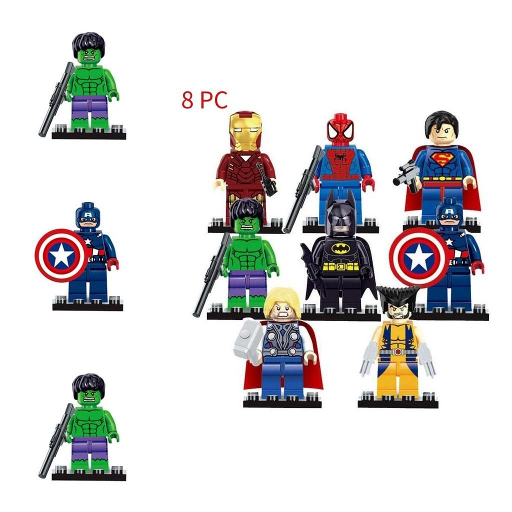 Superhero Building Blocks Toy Set With Diy Assembly For Kids Collectors