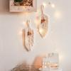 Mini Leaf Tapestry Macrame Wall Hanging Boho Decoration Nursery Home-stay Dorm Apartment Bedroom Headboard Home Decor