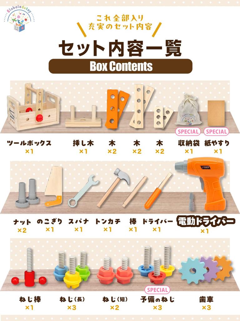 Toy of the Year 2026 Award Winner! [Wooden] Carpenter Kit - Montessori Style [Recommended by Educational Toy Professionals] Promotes Fine Motor Skill
