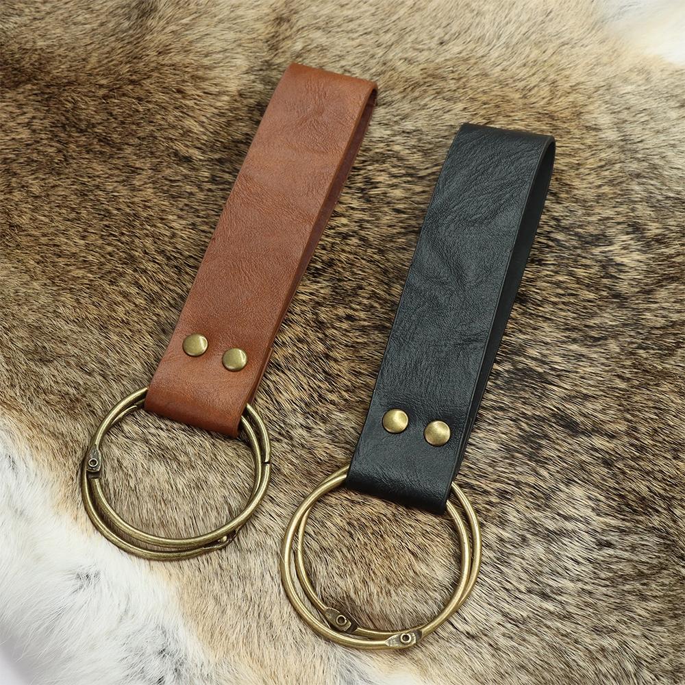 3pcs Medieval Vintage Print Belts Viking Warrior Waist Hanging Tool Fanny Pack Skirt Clip Halloween Role Play Props