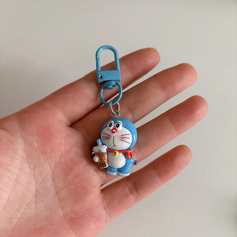 Kreslený Anime Doraemon Klíčenka Roztomilá Panenka Cosplay Kroužek na Klíče od Auta Batoh Kawaii Ozdoby Šperky Hračka Dětské Dárky k Narozeninám