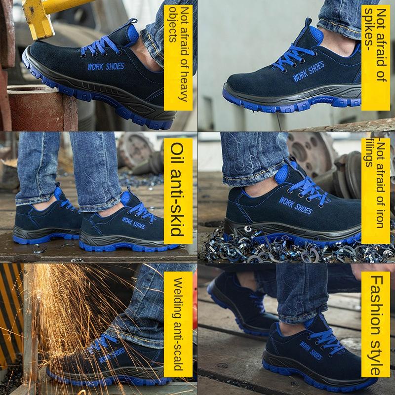 Labor Insurance Shoes Anti-smashing and Anti-piercing Steel Baotou Labor Insurance Shoes Wear-resistant, Non-slip and Oil-resistant Safety Shoes
