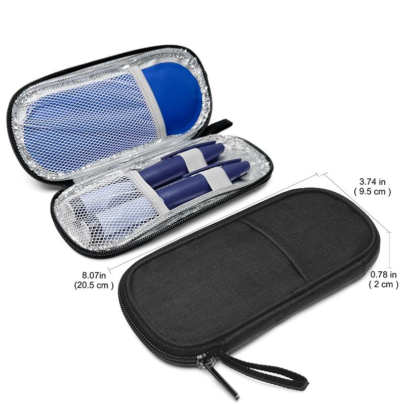 Insulin Refrigerated Portable Bag Insulin Pen Refrigerated Storage Bag Travel Supplies for People with High Blood Sugar Empty