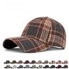 Retro Plaid Woolen Baseball Cap, Autumn and Winter Plaid Cap, Versatile Casual Thermal Visor for Men/Women
