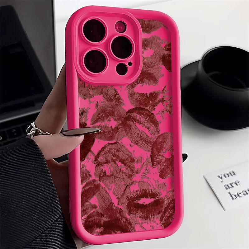Vollbild-Lippenabdruck Weiche Hülle für iPhone 17 Pro Max, Apple 14, 13, 12, 11 mit Präzisen Aussparungen und Sturzfestem Schutz