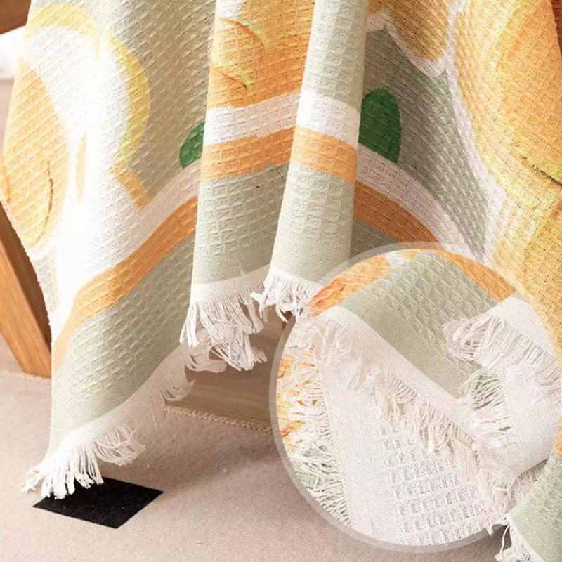 Rural Flower Printed Sofa Towel For Living Room Cozy Warm Knee Blanket For Office Durable Sofa Protector For All Seasons