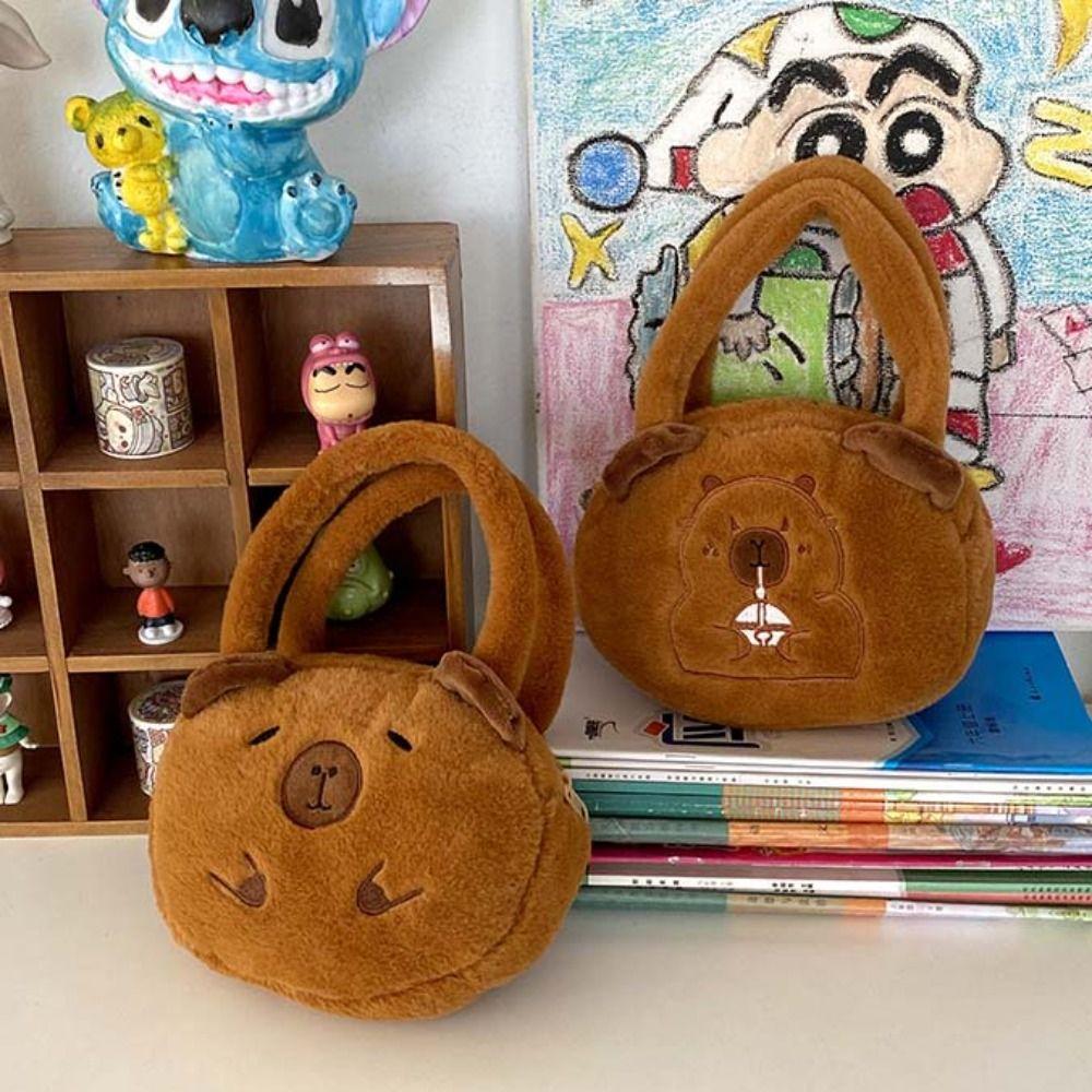 

Animal Cartoon Capybara Plush Handbag Plush Capybara Cartoon Shoulder Bag Kids Birthday Gift